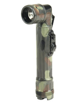 Lampe torche coudée à LED type US Mil-Tec 21 cm sur 2 piles D avec quatre filtres