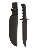Couteau à lame fixe Mil-Tec lame Bowie 22,5 cm acier inoxydable avec fourreau polyester