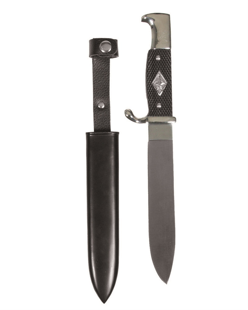 Couteau à lame fixe Mil-Tec lame inox 16 cm manche en alliage de zinc avec étui métal