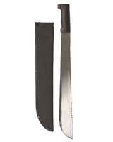 Machette à dos scie Mil-Tec en acier au carbone lame 46 cm 460 g avec fourreau