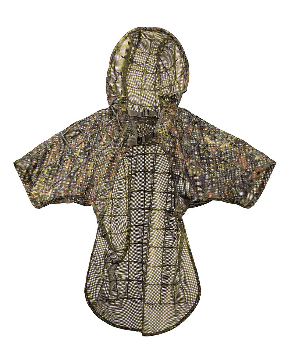 Tenue Ghillie Mil-Tec cape de tireur en polyester avec capuche à armature et taille unique