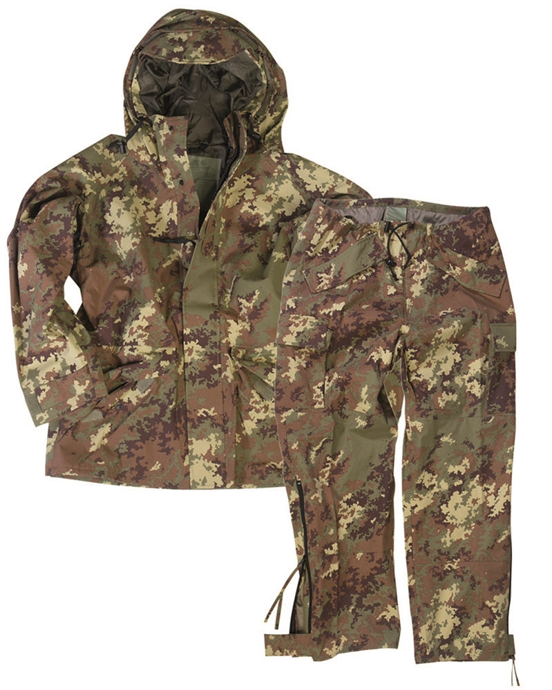 Tenue de pluie Mil-Tec type italien en laminé 3 couches 5 000 mm veste et surpantalon