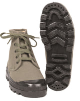 Chaussures de combat Mil-Tec type français en toile de coton laçage cinq œillets