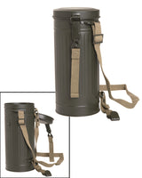 Boîte à masque type Wehrmacht Mil-Tec en acier 27 cm avec bretelle coton