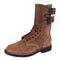 Brodequins M43 type US Mil-Tec en cuir velours avec guêtre à boucles intégrée