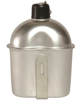 Gourde type US en aluminium 850 ml avec quart et bouchon bakélite