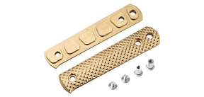 Plaquettes de manche Boker BFF Packlite en laiton massif texture pyramidale