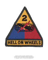 Ecusson 2nd Armored Division Hell on Wheels Mil-Tec en textile pour manche de tenue