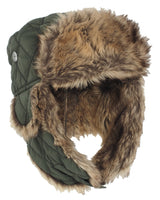 Bonnet d'hiver Mil-Tec en polyester doublé fourrure synthétique avec attache menton