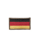 Ecusson de nationalité allemande Mil-Tec en polyester 2,8 x 5,4 cm à dos auto-agrippant