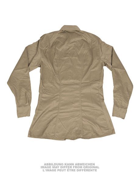 Chemise de service de l'armée italienne en polyester-coton, stock ancien