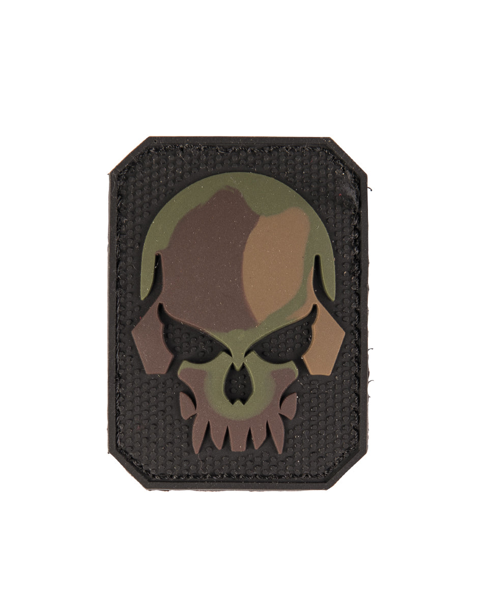 Morale patch tête de mort Mil-Tec 3D en PVC 5,5 x 4 cm dos auto-agrippant 7 g