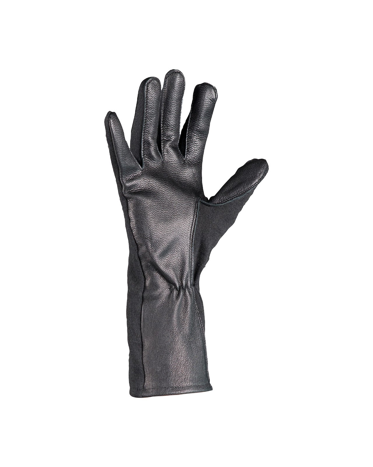 Gants de pilote type US Mil-Tec en aramide Nomex et cuir d'agneau à longue manchette