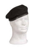 Béret commando type Bundeswehr Mil-Tec en laine mérinos bordure cuir de chèvre UPF 40