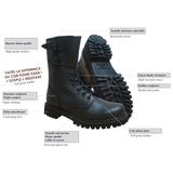 Chaussures de combat OPEX cuir pleine fleur semelle montée Goodyear cousue et collée
