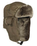 Bonnet aviateur type MA1 Mil-Tec en polyester garni avec fausse fourrure et clip menton