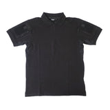 Polo tactique col à glissière coton polyester élasthanne deux poches de manche
