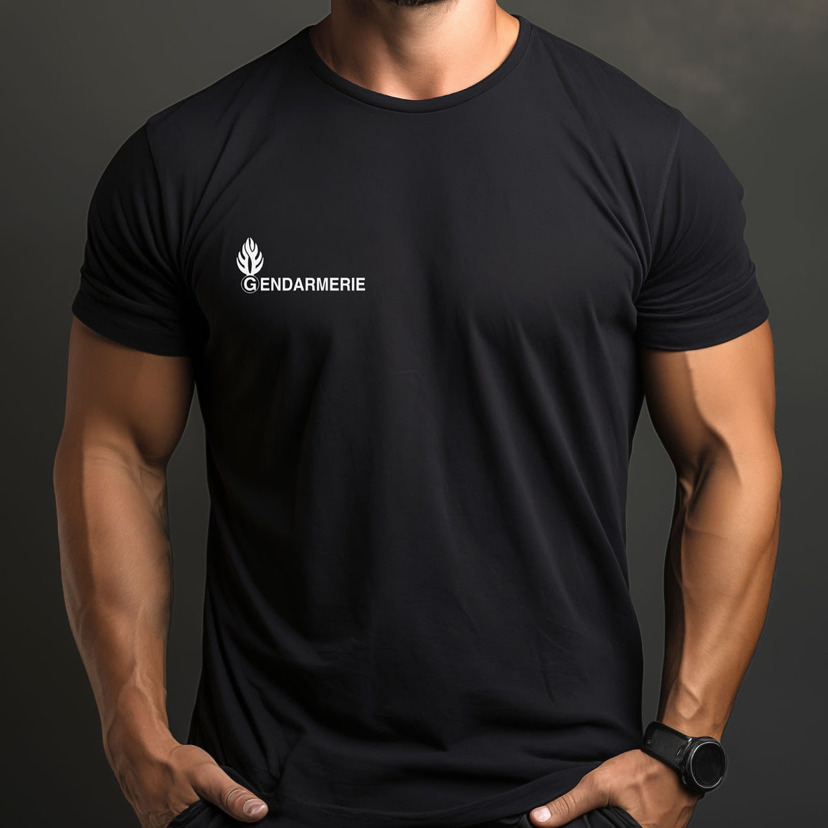 T-shirt Gendarmerie Patrol Equipement imprimé en 100% coton peigné 180 g/m²