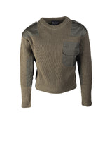 Pull enfant type combat Mil-Tec en acrylique 365 g avec renforts épaules et coudes