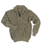 Pull Troyer Mil-Tec en polyacrylique 750 g/m² col à glissière et bords-côtes