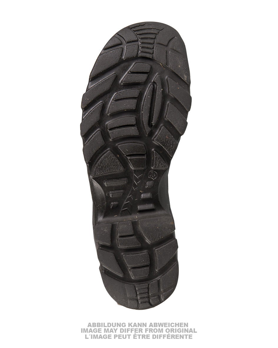 Bottes à lacets de sapeur-pompier Baltes de la Bundeswehr, surplus militaire d'occasion