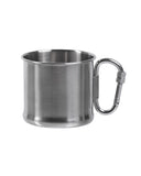 Quart Mil-Tec en acier inoxydable 500 ml avec anse mousqueton 100 g pour bivouac