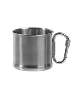 Quart Mil-Tec en acier inoxydable 500 ml avec anse mousqueton 100 g pour bivouac