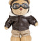 Peluche ours Mil-Tec en polyester hauteur 20 cm habillée en tenue de pilote