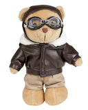 Peluche ours Mil-Tec en polyester hauteur 20 cm habillée en tenue de pilote