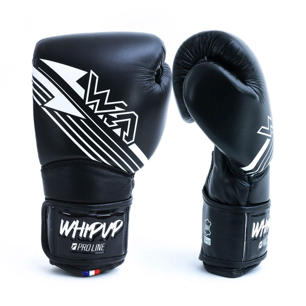 Gants de sparring Whipup Proline cuir mousse triple densité 12 à 18 oz