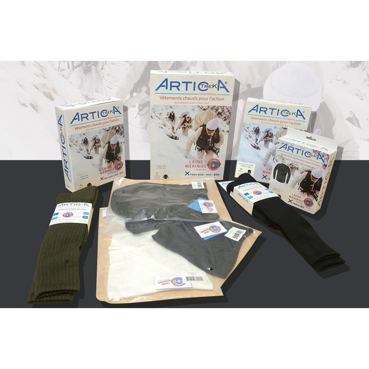 Pull Artica Trek en laine mérinos 200 g/m² col montant à glissière et dos allongé