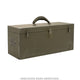 Caisse en acier type US modèle M6 20 x 23 x 56 cm datée 1944, pièce d'époque