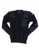 Pull type Bundeswehr Mil-Tec en laine 80 % coudes renforcés et poche de poitrine