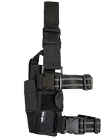 Holster de cuisse réglable Mil-Tec en nylon matelassé EVA avec sangles de sécurisation