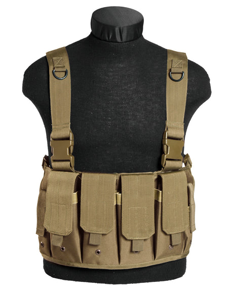 Gilet Chest Rig Mil-Tec en polyester enduit PVC 4 poches chargeurs et 2 poches pistolet