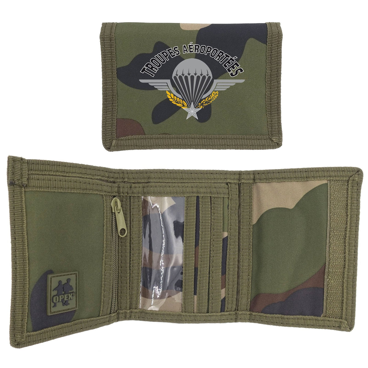 Portefeuille OPEX marquage Para en polyester déperlant 12,5 x 9,5 cm poche monnaie