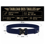 Ceinturon tactique Yucon nylon 3,8 cm boucle acier à dégagement rapide