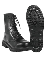 Chaussures de combat Mil-Tec Invader en cuir grainé 10 œillets semelle gomme vissée