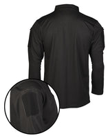 Polo tactique manches longues Mil-Tec en polyester à séchage rapide avec poches de bras