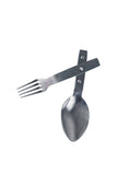 Couvert pliant fourchette-cuillère Mil-Tec en alliage d'aluminium 23 cm déplié 30 g