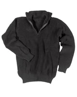 Pull Troyer Mil-Tec en polyacrylique 750 g/m² col à glissière et bords-côtes