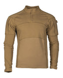 Chemise de combat Mil-Tec Assault en coton elasthanne col montant protege-menton