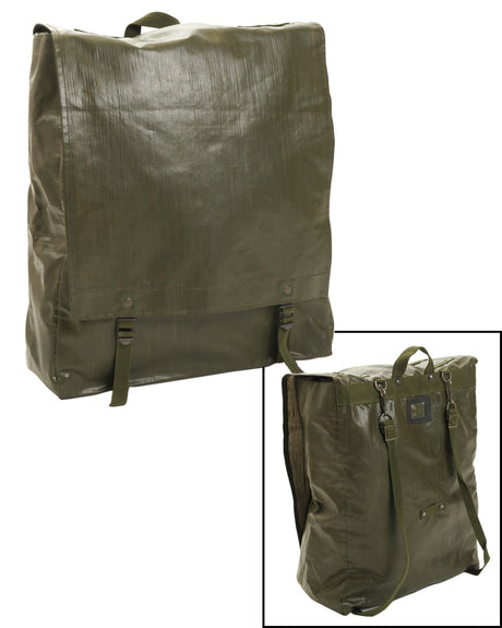 Sac à dos tchécoslovaque M85 avec son jeu de bretelles, surplus d'occasion