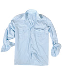 Chemise de service Mil-Tec manches longues en twill polycoton à pattes d'épaule amovibles