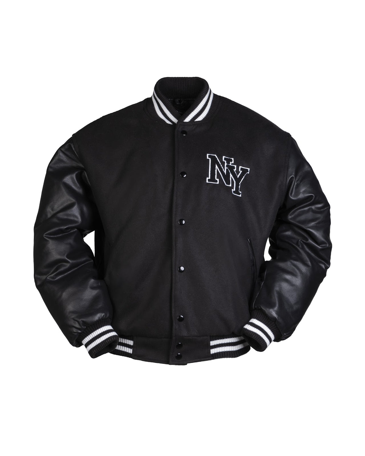Blouson Mil-Tec NY Baseball ouaté 200 g/m² avec manches en similicuir et bords-côtes