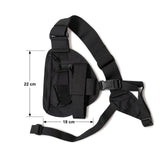 Porte-radio nylon Cordura compatible Acropol port poitrine ou épaule YKK