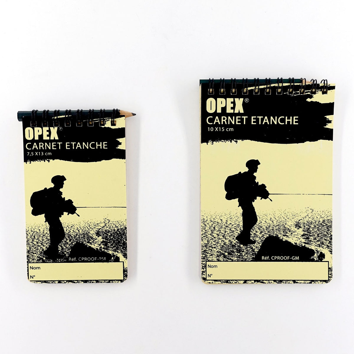 Carnet étanche OPEX cinquante pages résistant à l'eau crayon inclus deux formats