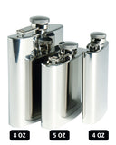 Flasque de poche Mil-Tec en acier inoxydable poli 110 ml au format plat 7 x 2 x 11 cm
