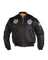 Blouson aviateur type MA1 Mil-Tec pour enfant garnissage polyester 160 g/m² avec écussons