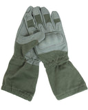 Gants d'intervention Mil-Tec en cuir et aramide Nomex avec coque et manchette